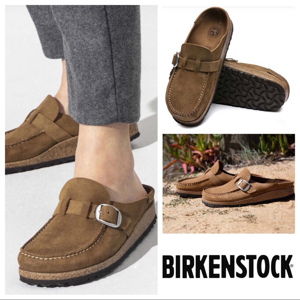 NWT Birkenstock Buckley Suede in Tea